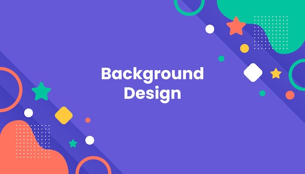 Flat geometric color full background