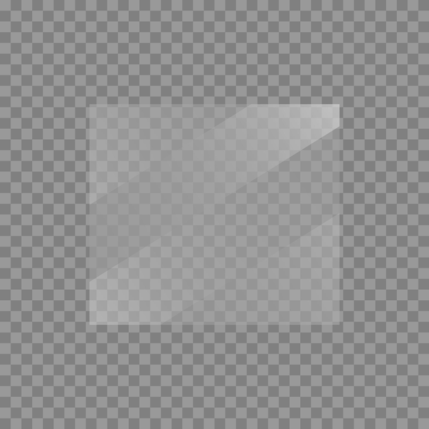 Набор плоских стеклянных пластин. Баннеры Windows на прозрачном фоне. Отражающая 3d пластина, прозрачные зеркала, окна. Блестящий прямоугольный дисплей Блестящая стеклянная рамка. Вектор