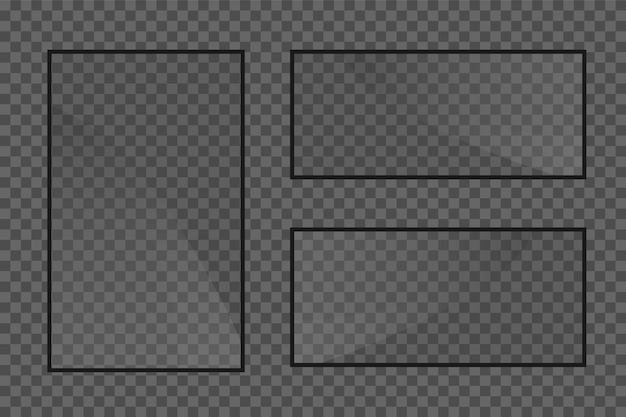 Плоские стеклянные пластины устанавливают баннеры Windows на прозрачном фоне