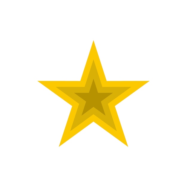 Вектор Плоская иконка золотой звезды универсальный значок золотой звезды для использования в веб- и мобильном пользовательском интерфейсе, изолированная векторная иллюстрация