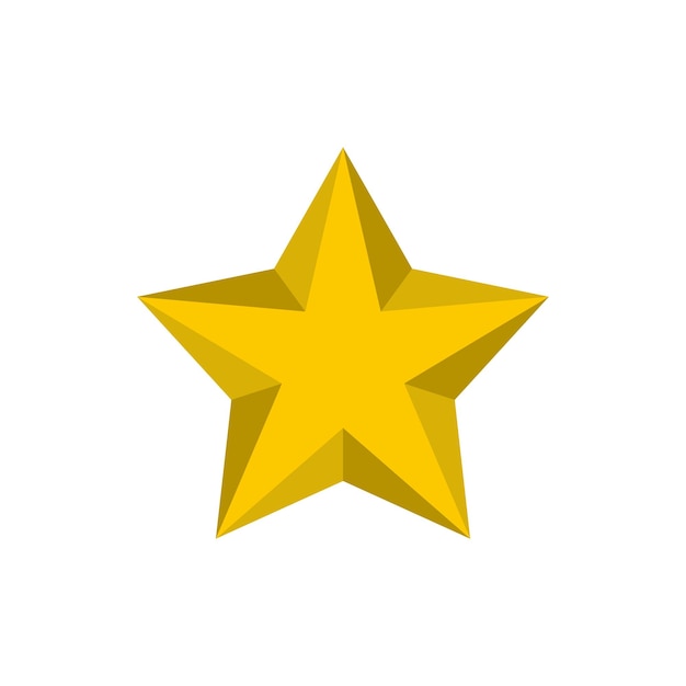 Vector flat golden star icon universal golden star icon to use for web and mobile ui isolated vector illustration