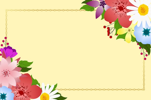 Flat graceful floral background design