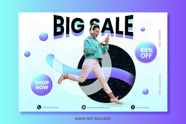 Flat gradient big sale background