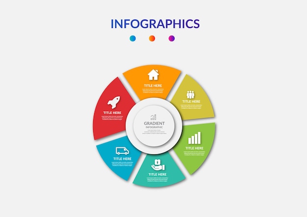 Flat gradient halloween infographics elements template design