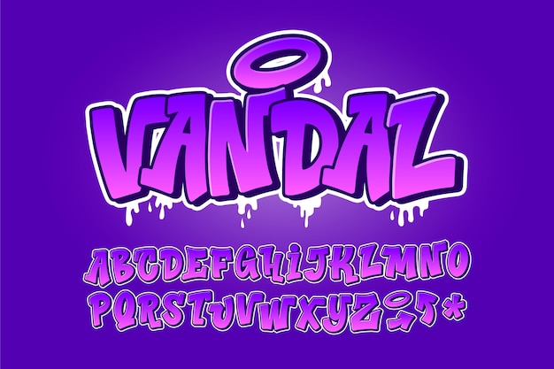 Flat graffiti font/alphabet