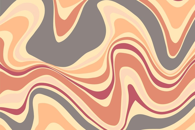 Flat groovy psychedelic background with colorful design