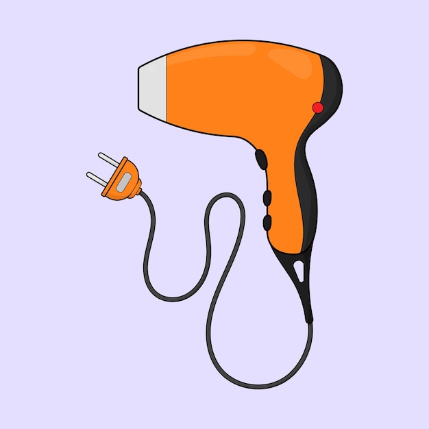 Flat Hair dryer Vector Illustration Icon Hair Dresser icon