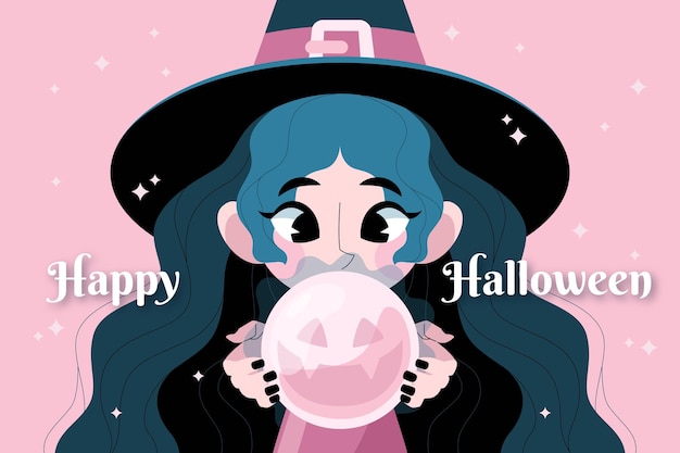 Vector flat halloween background