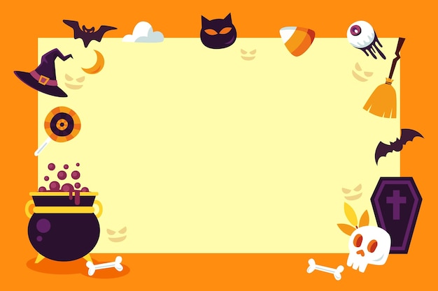 Flat halloween background