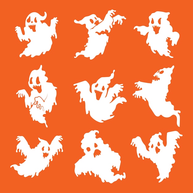 Vector flat halloween gosth