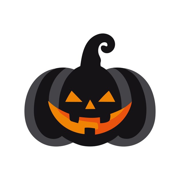 Flat Halloween Pumpkin