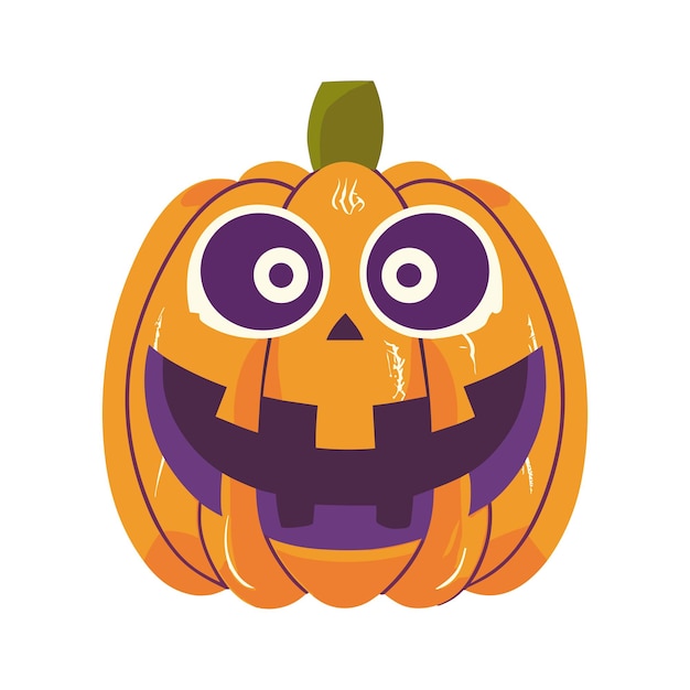 Flat Halloween Pumpkin