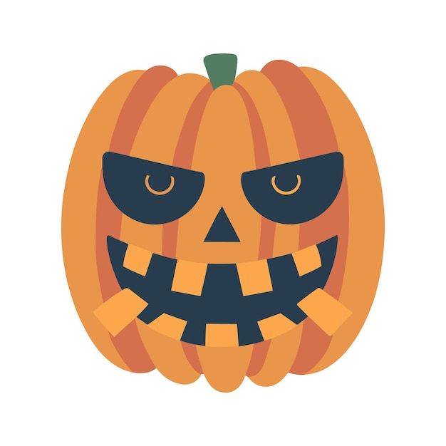 Flat Halloween Pumpkin