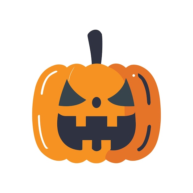 Flat Halloween Pumpkin