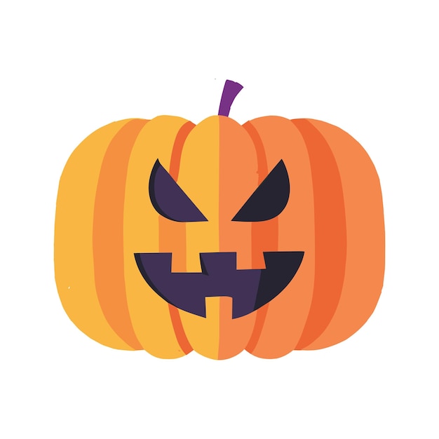 Flat Halloween Pumpkin