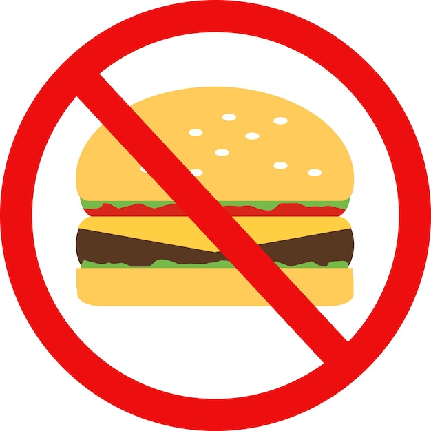 Vector flat hamburger symbol with long shadow