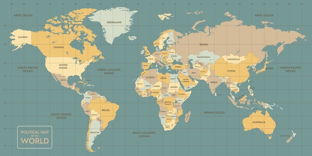 ベクトル 平らな手描きの地図の構成