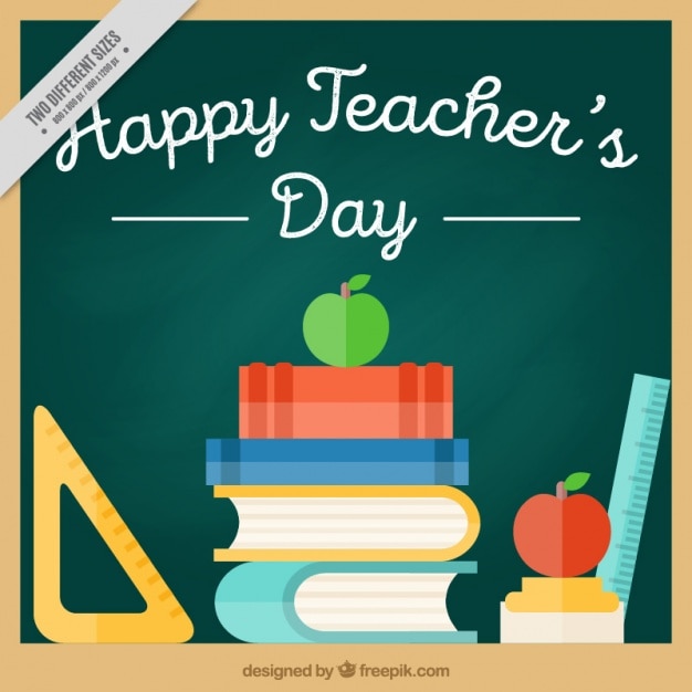 Vector flat happy teacher day background