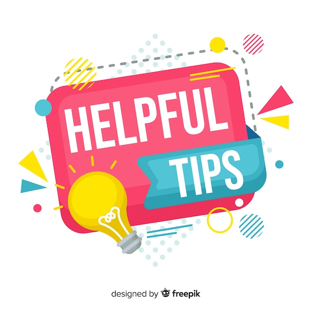 Flat helpful tip colorful background