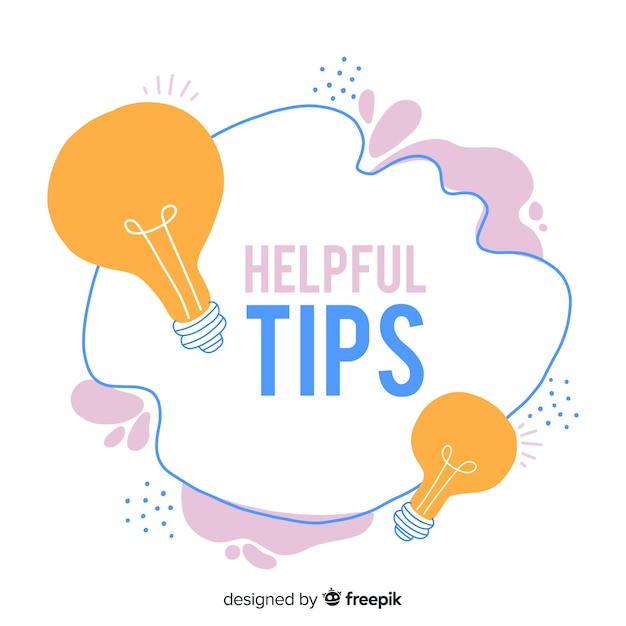 flat helpful tips concept