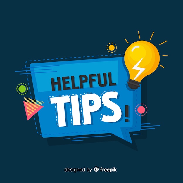 Vector flat helpful tips concept