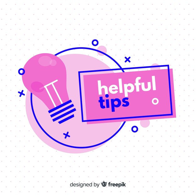 Vector flat helpful tips