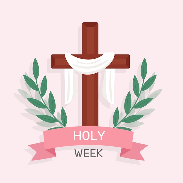 Flat holy week event concept