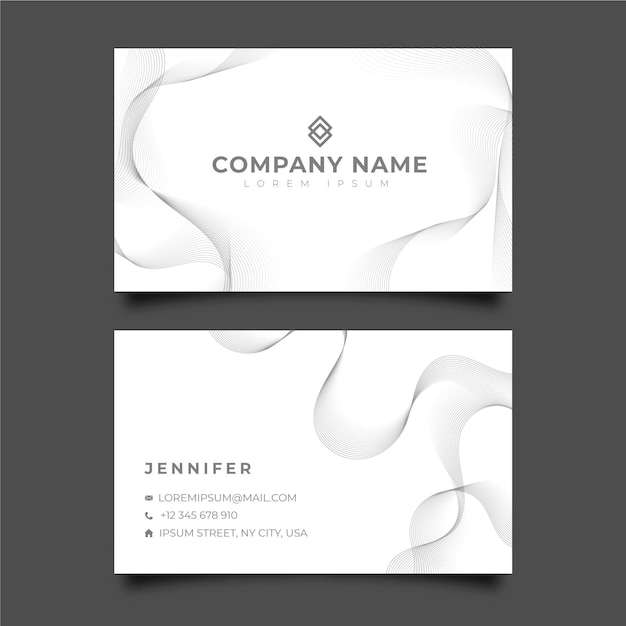 Flat horizontal business cards