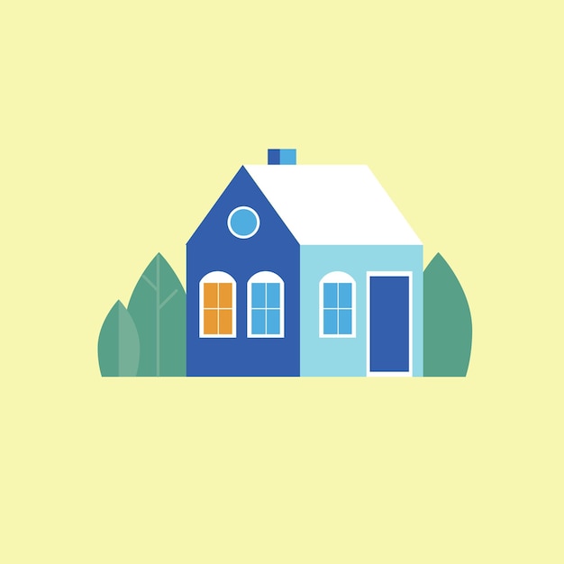 Vector flat house icon vector illustration