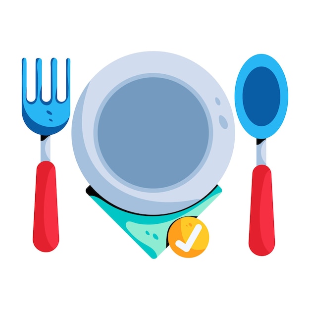 Vector flat icon of breakfast included