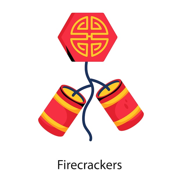 중국 의 불꽃놀이 의 평평 한 아이콘