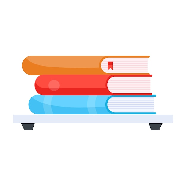 Flat icon denoting books