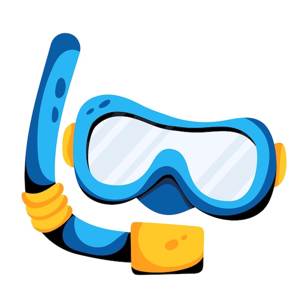 A flat icon of diving mask