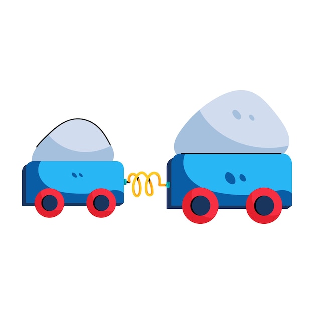 Vector flat icon of gondola car