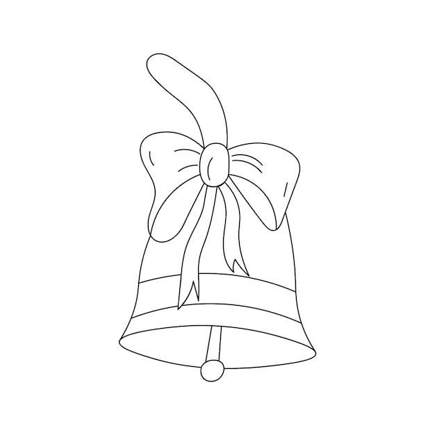 Flat icon of hand bell vector illustration