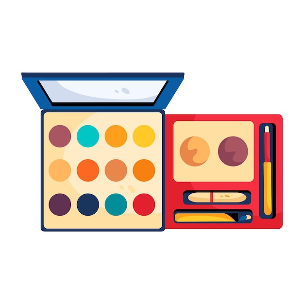 Vector a flat icon of makeup palette