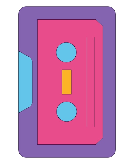 Плоский значок фиолетовый значок в стиле ретро s, изолированные на белом фоне