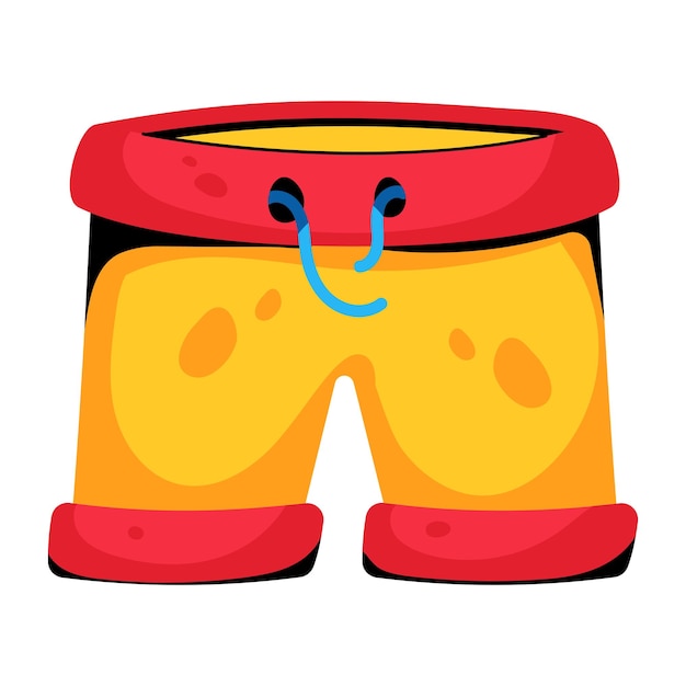 Flat icon of short pants