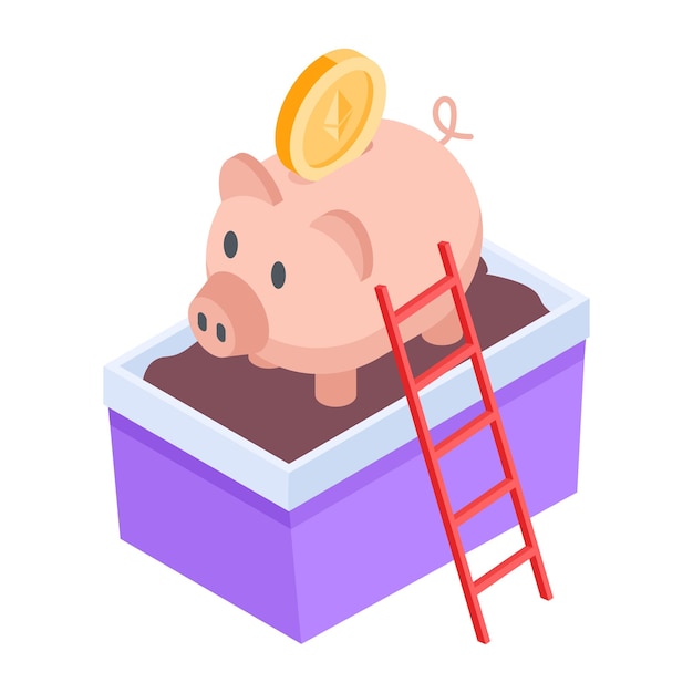 Flat icon of Social Benefits Isometric