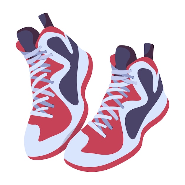 Flat icon of sport shoes