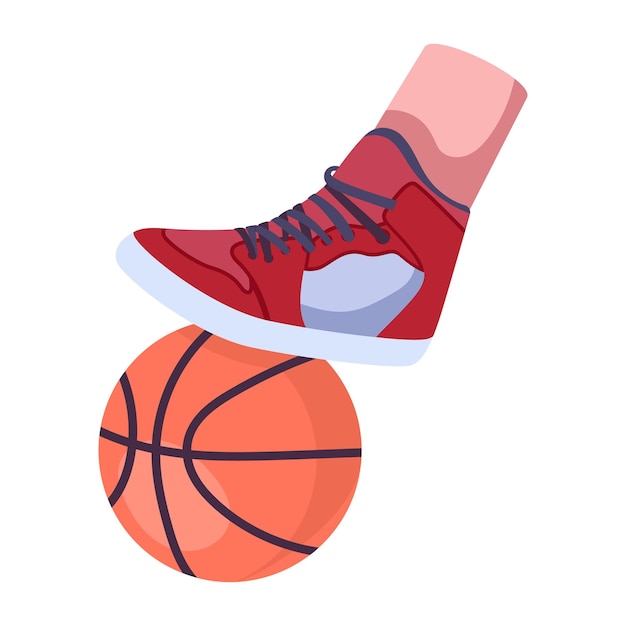 Flat icon of sport shoes