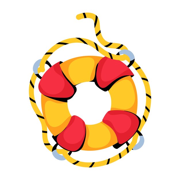 Flat icon of swimming tube