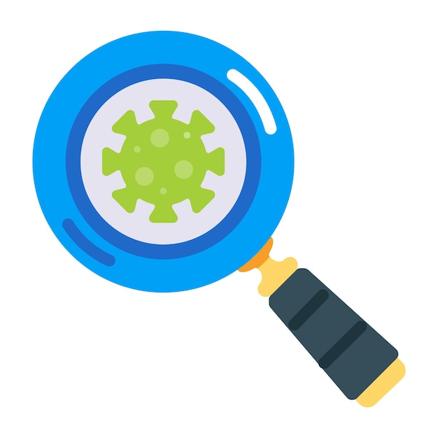 Vector a flat icon of virus research