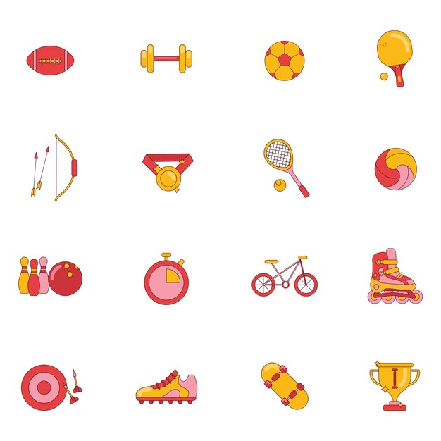 flat icons set