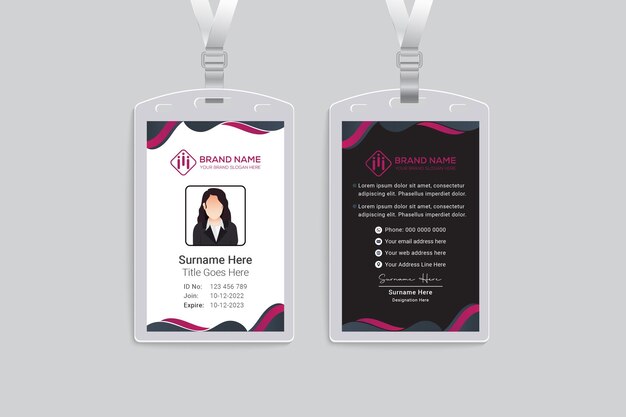 Flat id card design