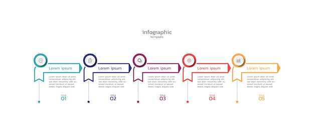 평면 아이디어 infographic 비즈니스 템플릿