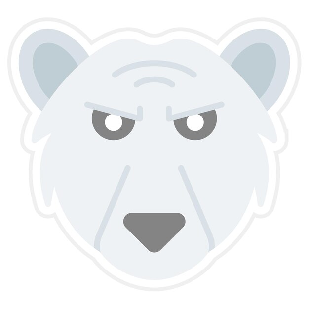 Flat illustratie van de ijsbeer