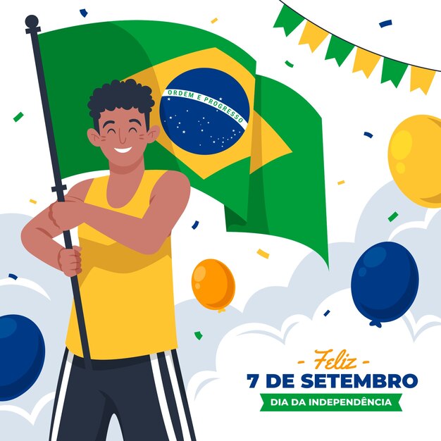 Flat illustration for 7 de setembro celebration