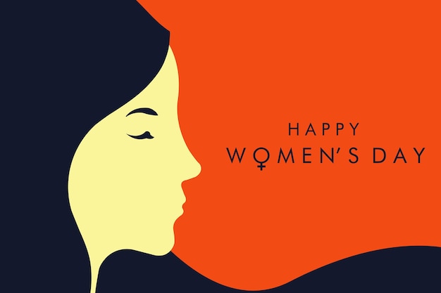Illustrazione piatta per lo sfondo della giornata internazionale della donna dell'8 marzo
