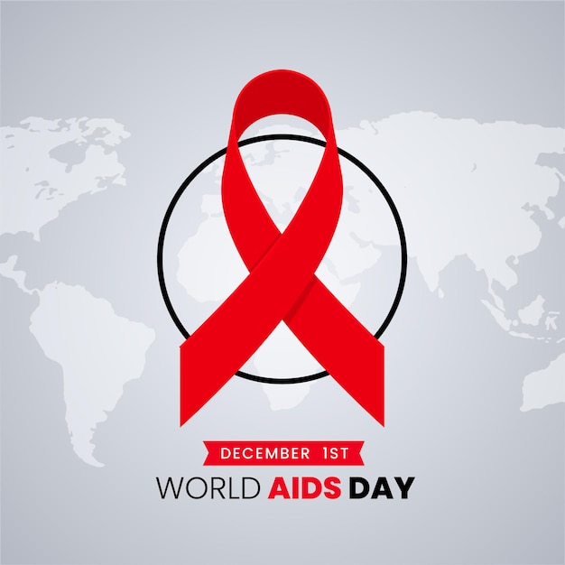 Flat illustration of aids day concept